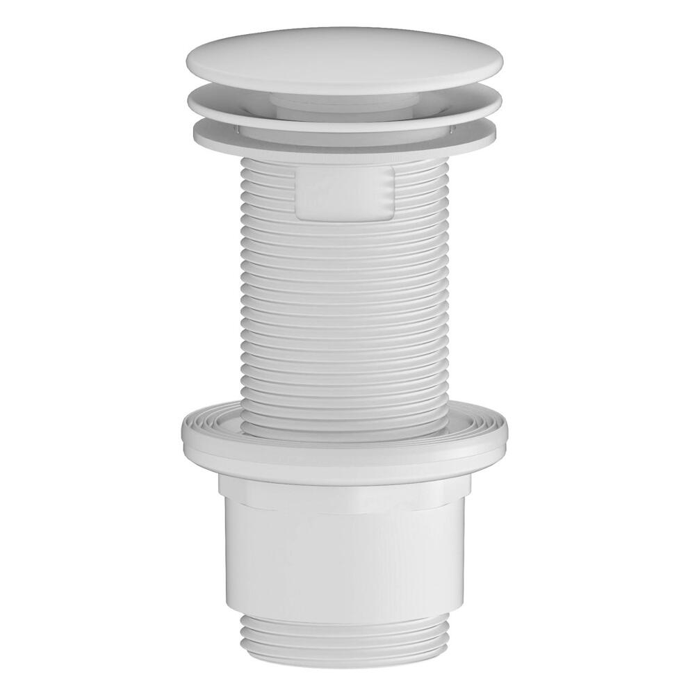 Nicht verschließbare Waschbecken-Ablaufgarnitur 5/4" 5/4", großer Stopfen, 10-80mm, ABS/weiß