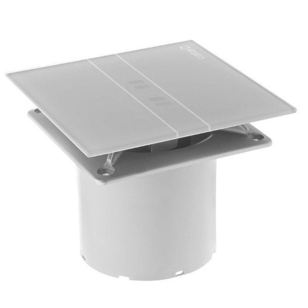 E-100 GTH axial Badventilator mit Automat, 8W, Rohrleitung 100mm, silber