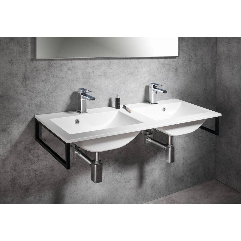 YUKON Waschtisch 120x45cm, Gussmarmor, weiß