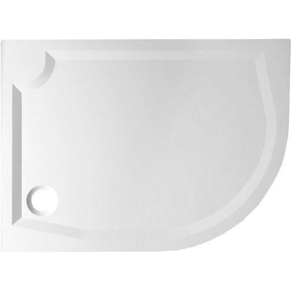 RIVA Duschwanne, Viertelkreis 100x80x4cm, links