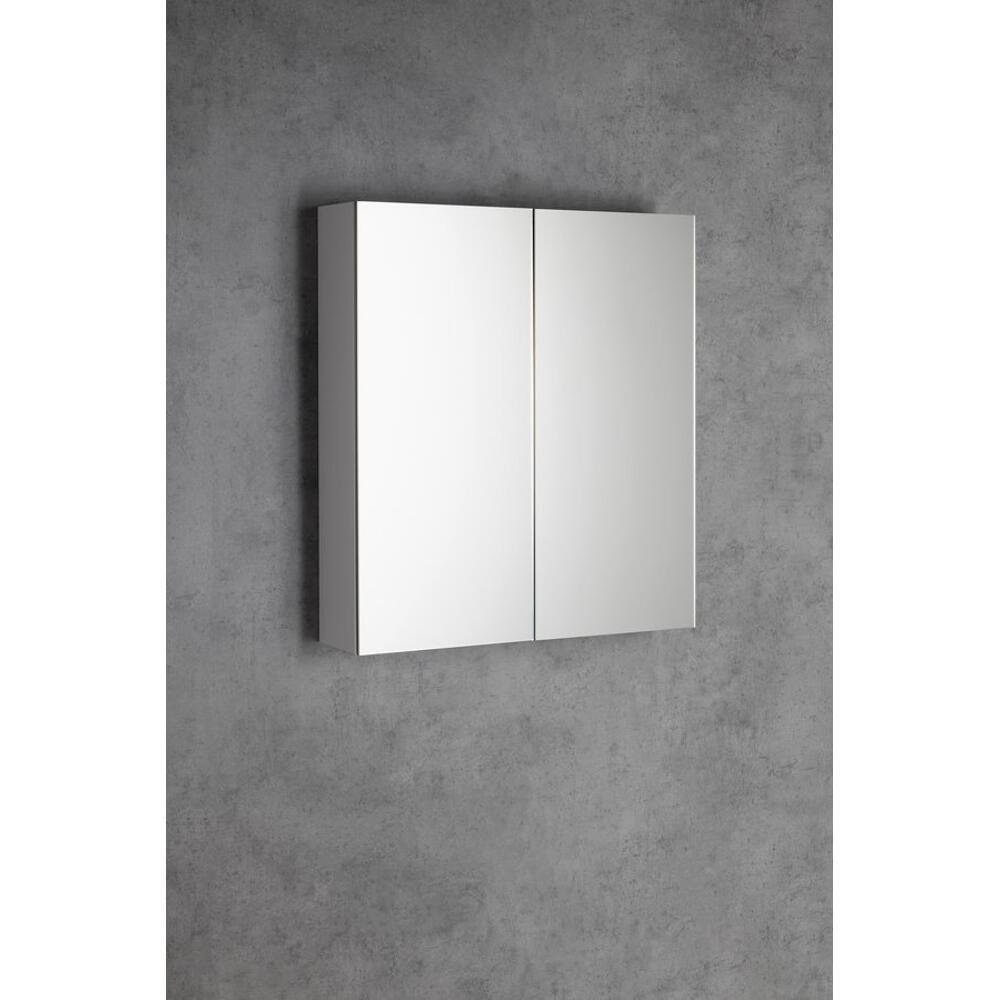 NEON Spiegelschrank, 60x66,5cm, weiß