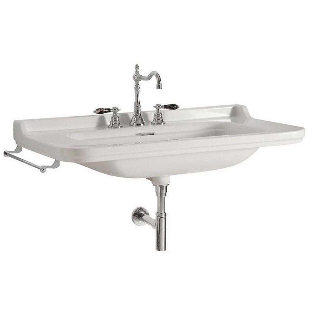 WALDORF Keramik-Waschtisch 80x55cm, 3 Armaturlöcher, weiß