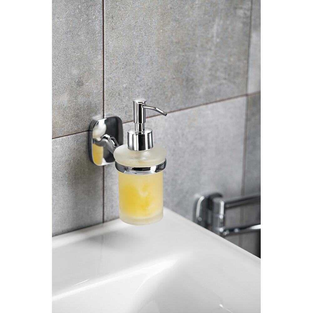 RUMBA Seifenspender 160ml, Milchglas, Chrom
