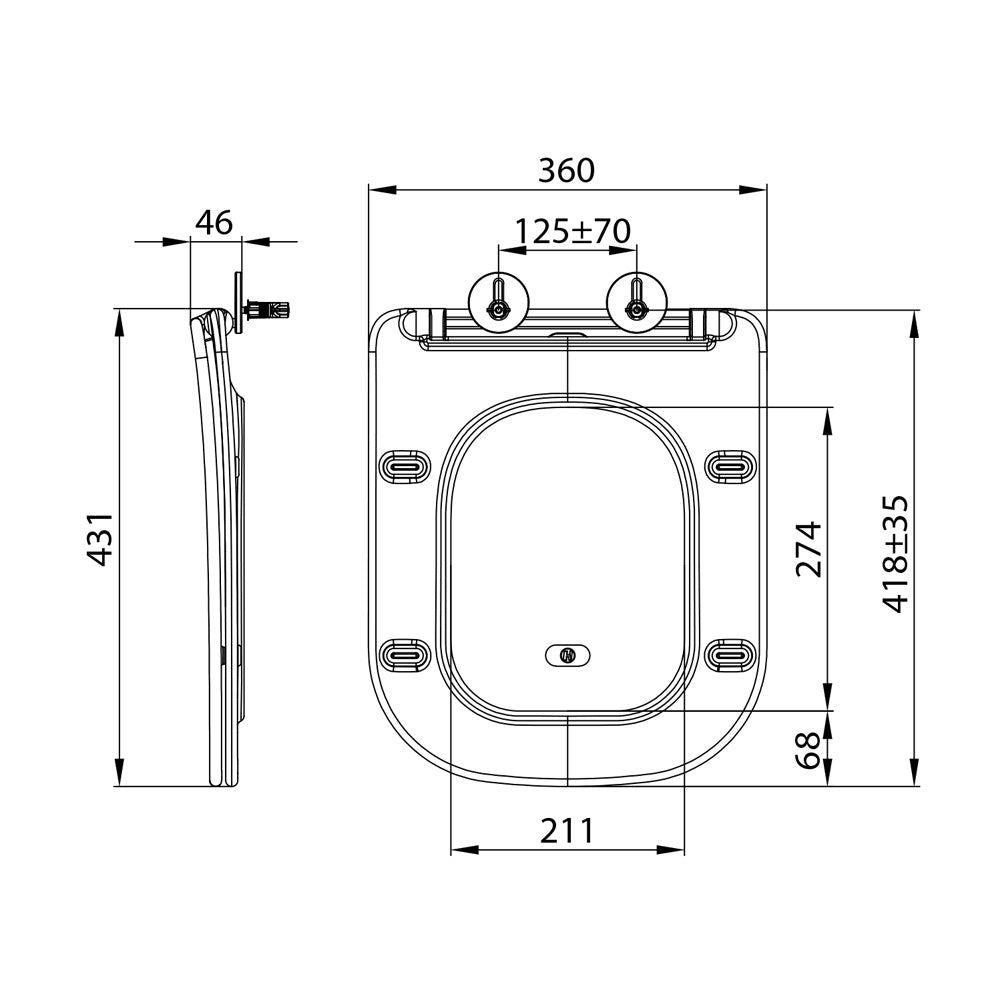 IMALA WC-Sitz, SLIM, Soft Close, Easy Take, Weiß