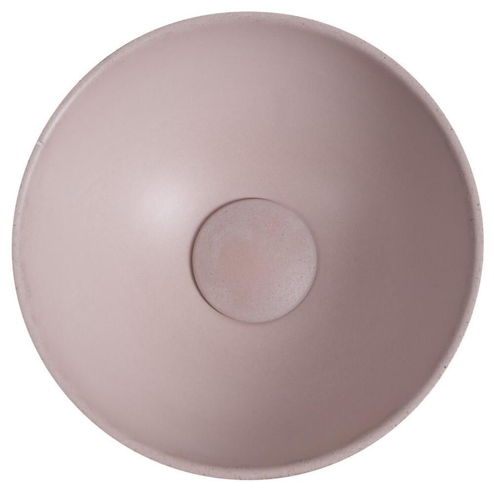 MINOR Betonwaschbecken zum Aufsetzen, Durchmesser 26cm, Rosa matt