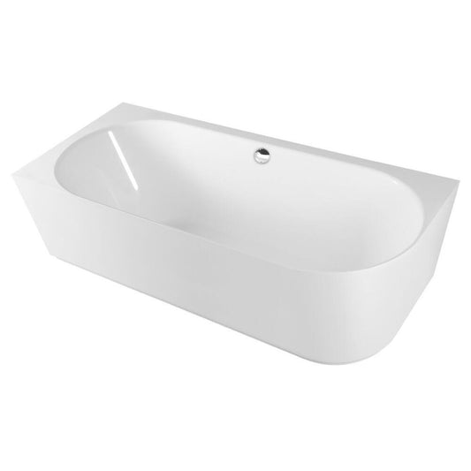 SUSSI L Freistehende Eckwanne, Gussmarmor 150x70x49,5cm, weiß