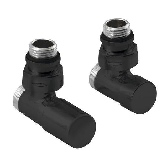COMPACT BLACK Anschlussventil-Handset, eckig, schwarz matt