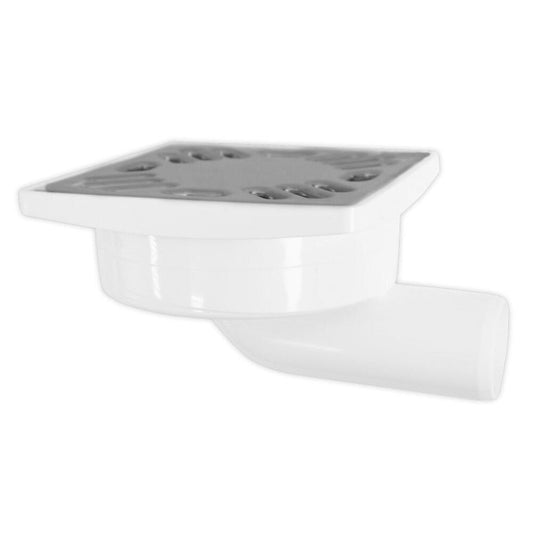 Bodenablauf waagerecht 103x103, DN40, polierter Edelstahl