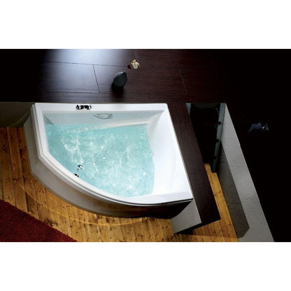 TANDEM asymmetrische Badewanne 170x130x50cm, links, weiß
