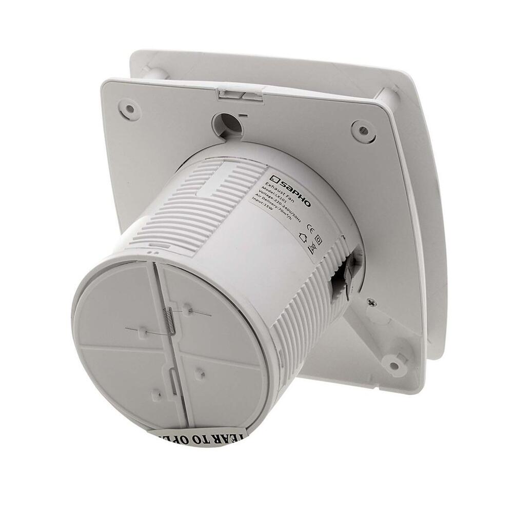 LEX Bad-Axialventilator mit Zeitschaltuhr, 15W, Rohr 100mm, Weiß