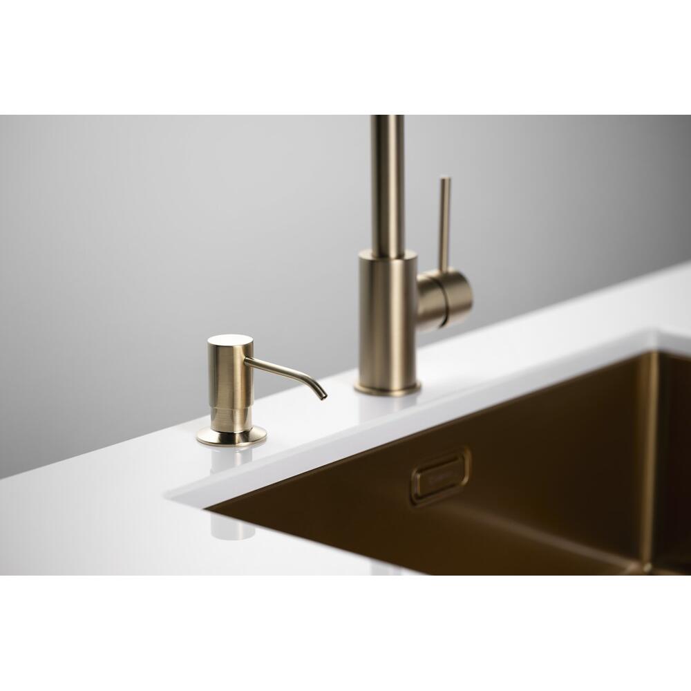Einbauseifenspender, rund, Gold matt