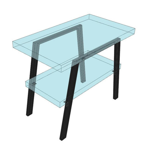 TWIGA Stahlbeine 80x67cm, schwarz matt(2Stück)