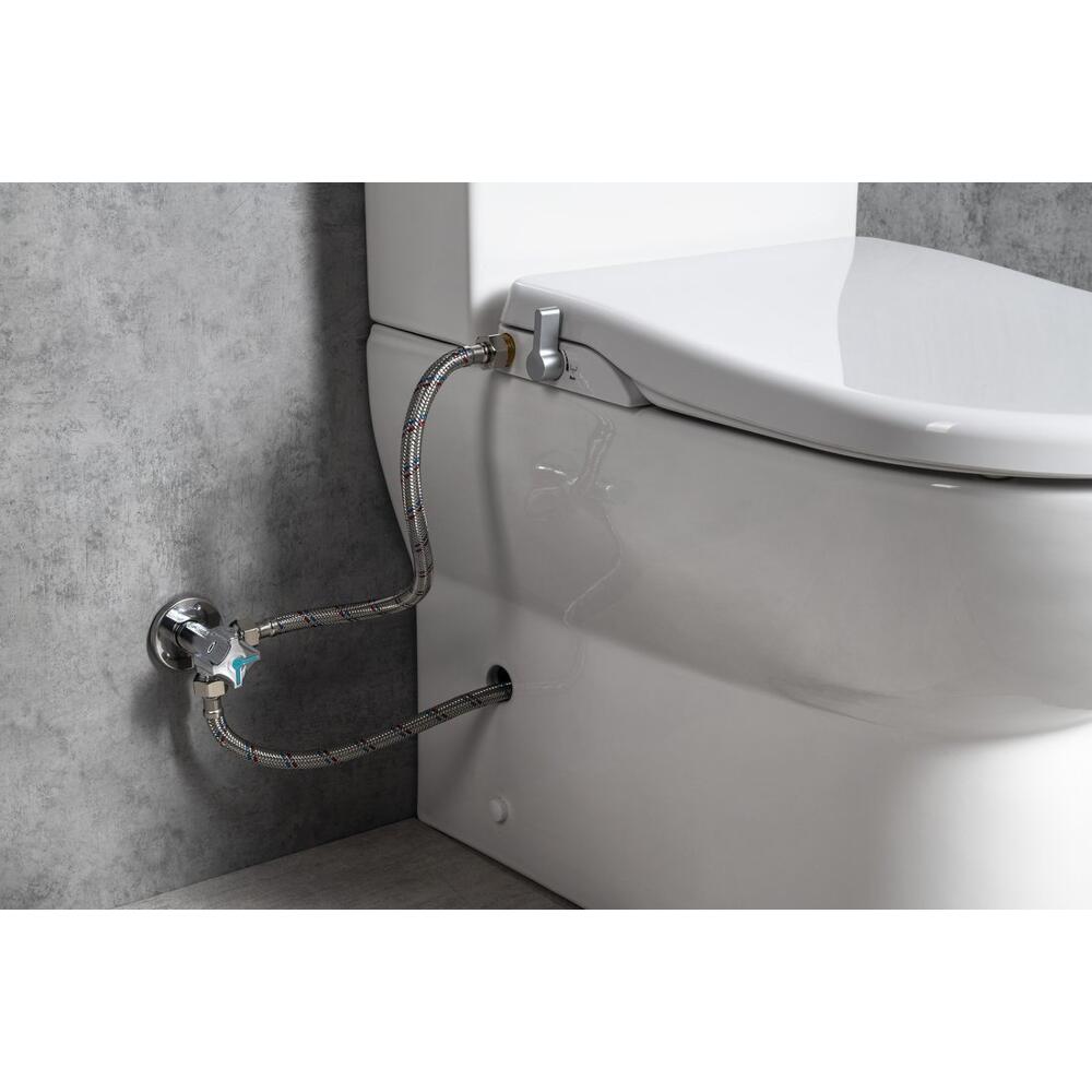 JALTA WC-Kombi mit Bidet-Sitz CLEAN STAR,spülrandlos, Abgang senkrecht/waagerecht, Weiß