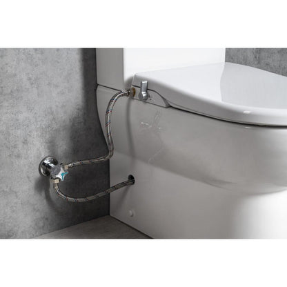 JALTA WC-Kombi mit Bidet-Sitz CLEAN STAR,spülrandlos, Abgang senkrecht/waagerecht, Weiß