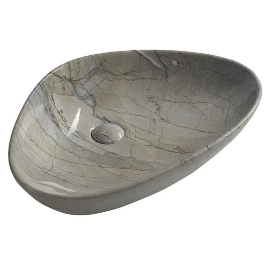 DALMA Keramik-Waschtisch 58,5x39 cm, grigio