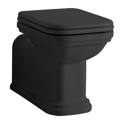 WALDORF WC Becken 37x65cm, Abgang senkrecht/waagerecht, schwarz matt