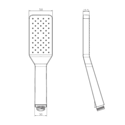 Handbrause mit automatischer Reinigung, 240mm, ABS/Chrom