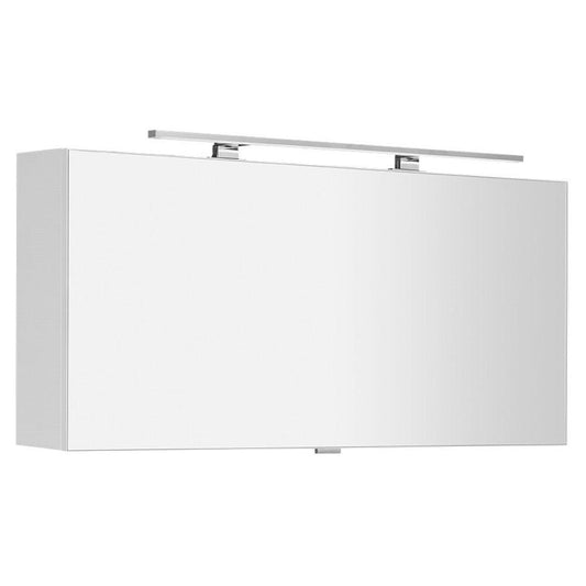 CLOE Spiegelschrank mit LED Beleuchtung, 120x50x18cm, weiss
