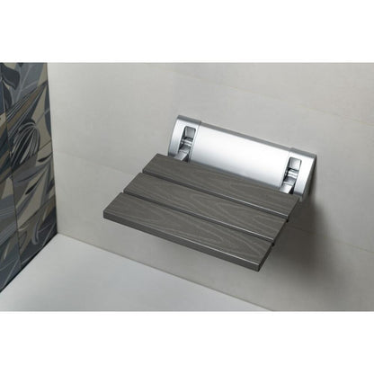 Duschklappsitz 32x32,5cm, WPC, Grau
