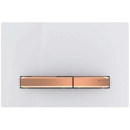 GEBERIT SIGMA50 Dual Betätigungsplatte, weiß/roségold