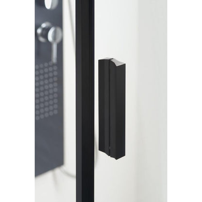 ZOOM LINE BLACK Duschabtrennung Viertelkreis 900x900mm, Klarglas, rechts