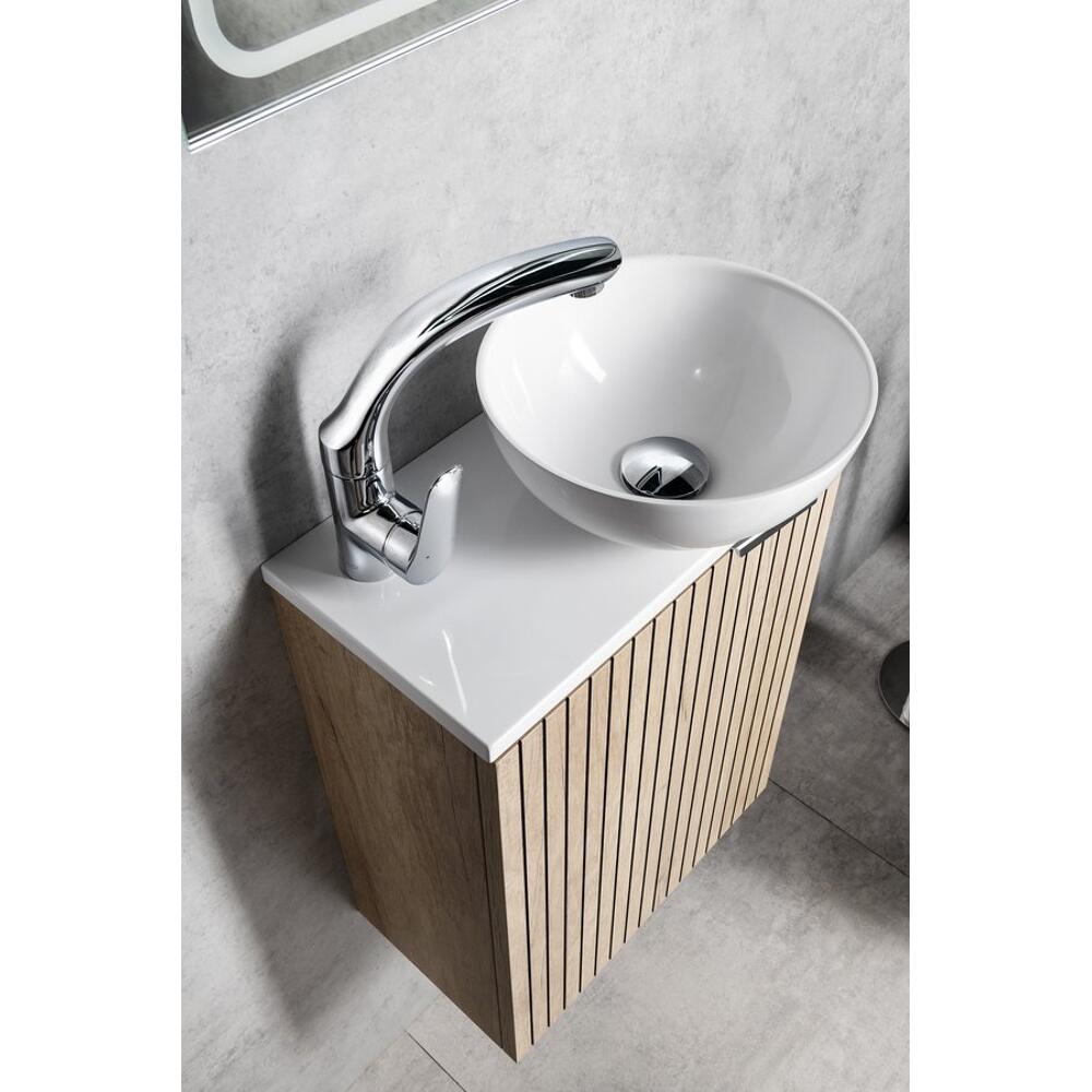 FLY Waschtischarmatur,207mm mit schwenkbarem Einlauf, ECO-Mischkartusche, Chrom