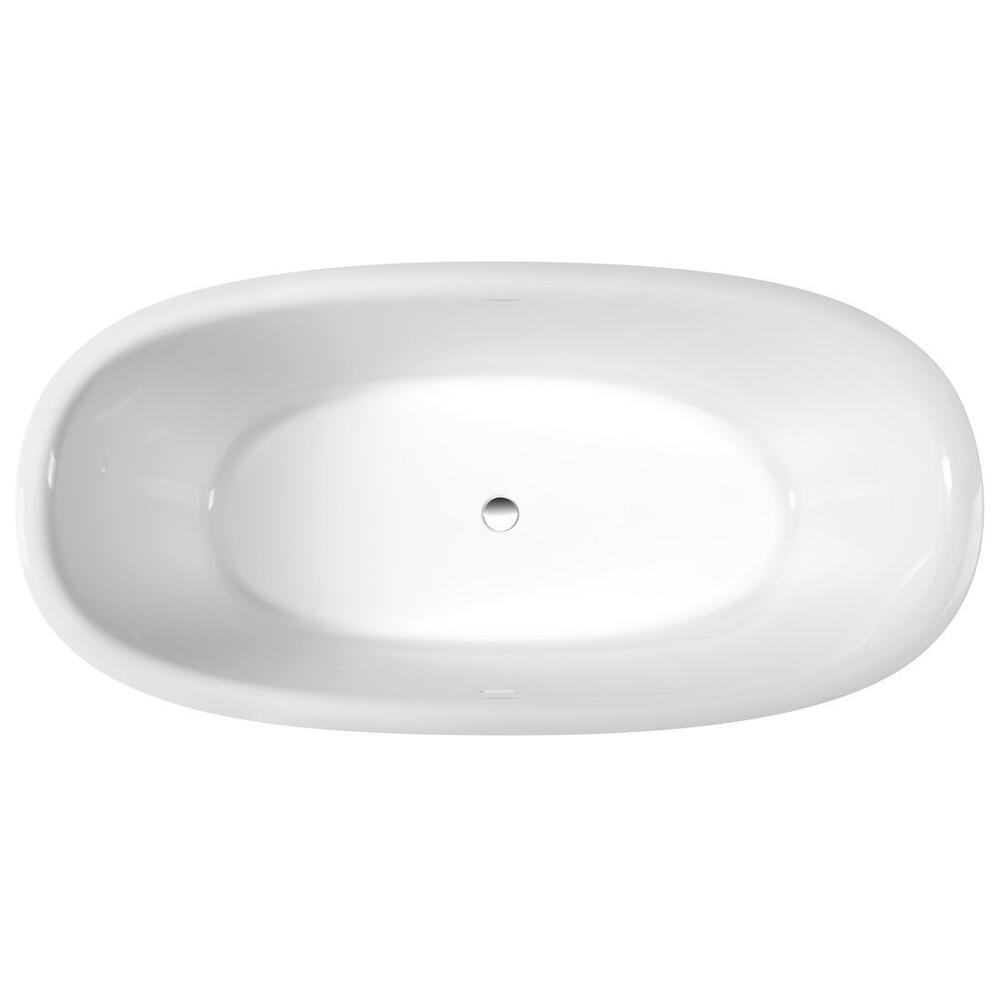 VELIA Gussmarmor-Badewanne 167x83x62,5cm, weiß