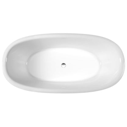 VELIA Gussmarmor-Badewanne 167x83x62,5cm, weiß