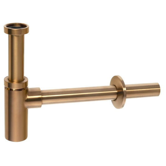 Waschtisch Siphon 5/4", Auslauf 32mm, Rund, Kupfer matt
