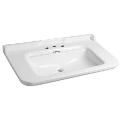WALDORF Keramik-Waschtisch 100x55cm, 3 Armaturlöcher, weiß