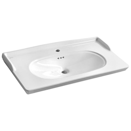STELLA Keramik-Waschtisch 90x46,5cm, weiss