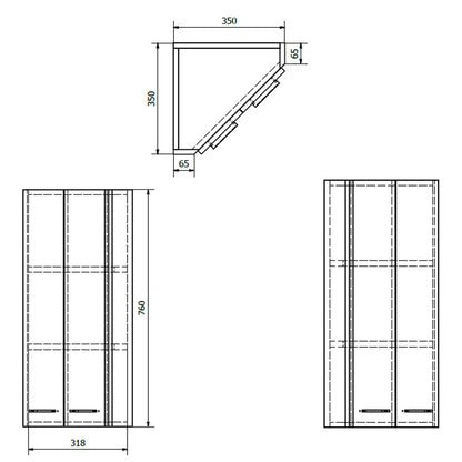 ZOJA/KERAMIA FRESH Eckschrank 35x78x35cm, weiß