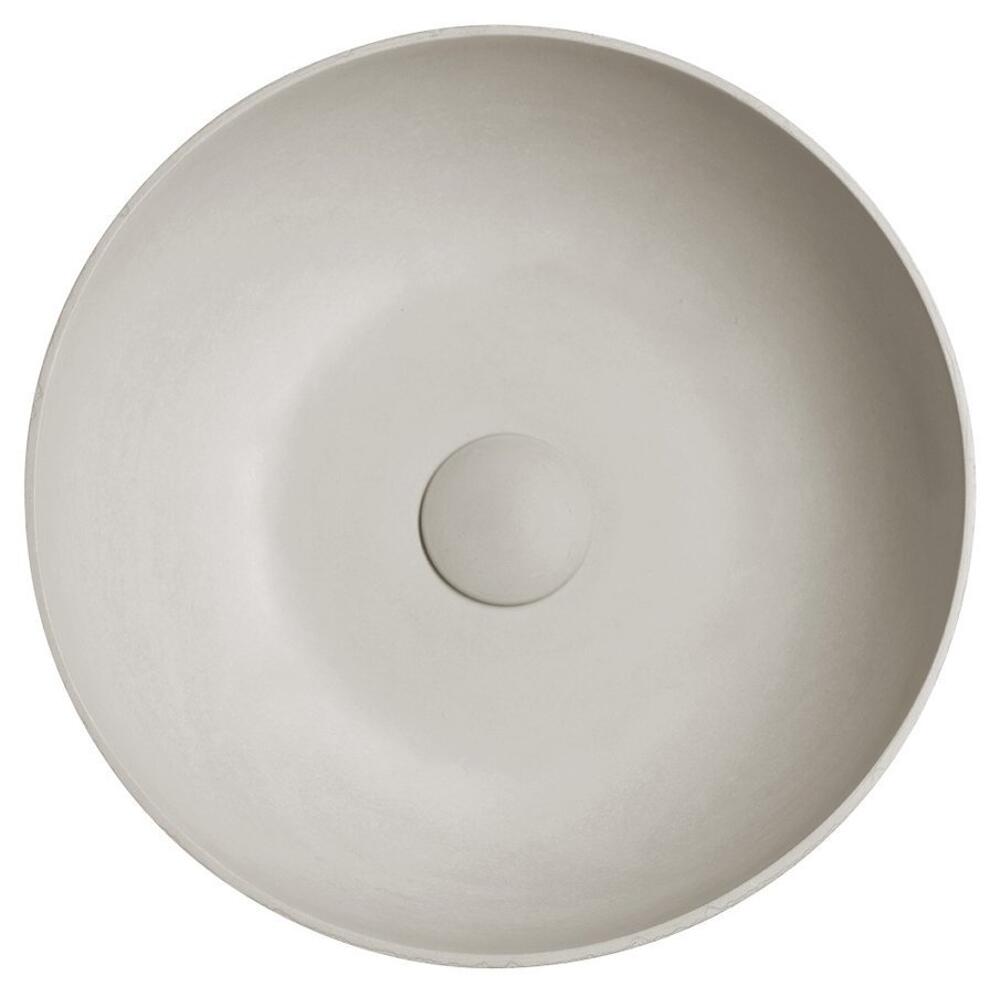 FORMIGO Betonwaschbecken zum Aufsetzen, Durchmesser 39cm, Sand matt