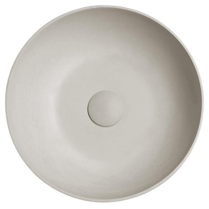 FORMIGO Betonwaschbecken zum Aufsetzen, Durchmesser 39cm, Sand matt