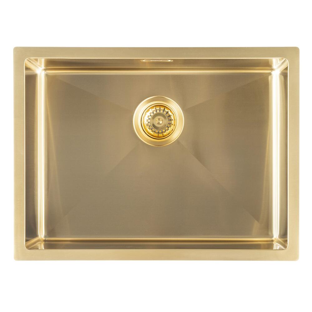 ZENITH Edelstahlspüle 60x45cm, Gold matt