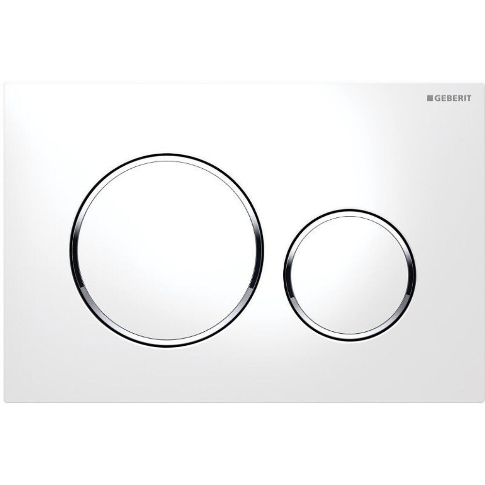 GEBERIT SIGMA20 Betätigungsplatte für 2-Mengen-Spülung, weiss Glanz/Chrom