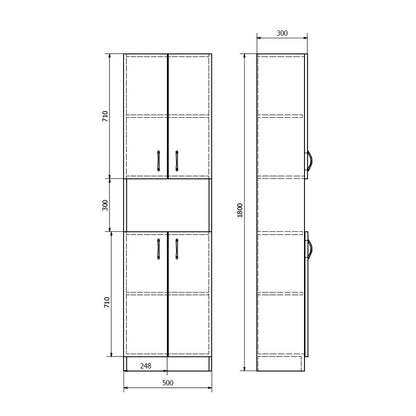 SIMPLEX ECO Hochschrank 50x180x30cm