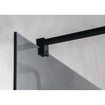 VARIO BLACK Walk-In Duschwand, Nordic Glas, 900 mm