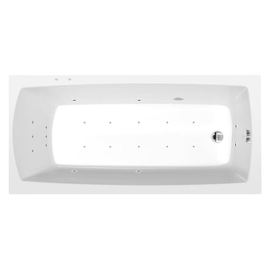 LILY Whirlpool-Badewanne, 150x70x39cm, Attraction Hydro-Air, Chrom