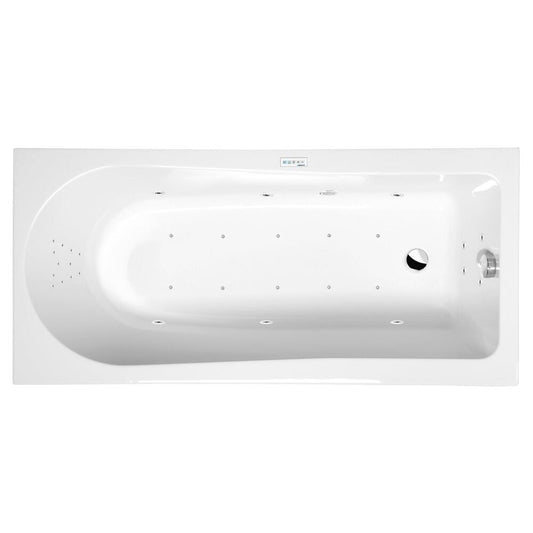LISA Whirlpool-Badewanne, 150x70x47cm, Highline Hydro-Air, Chrom