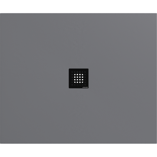 FLEXIA Gussmarmor-Duschwanne 120x100cm, grau matt