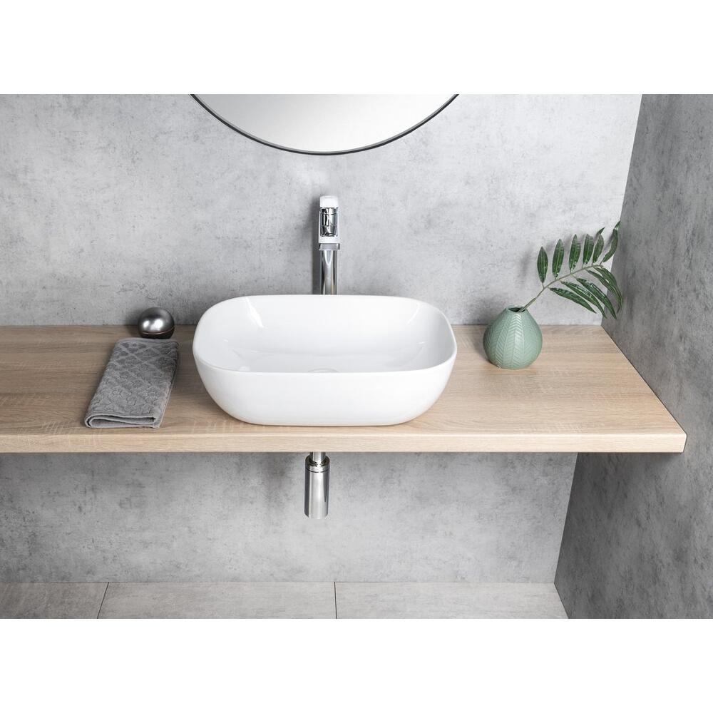 Keramik Aufsatzwaschtisch 46x34 cm, Weiß
