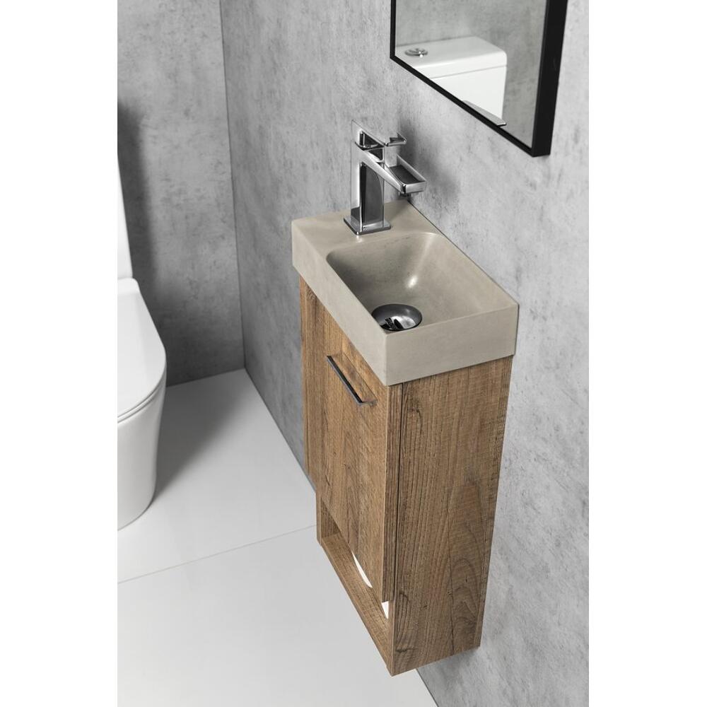 PICCOLINO Beton-Waschbecken 30,8x10x17cm, Armaturloch links, Sand