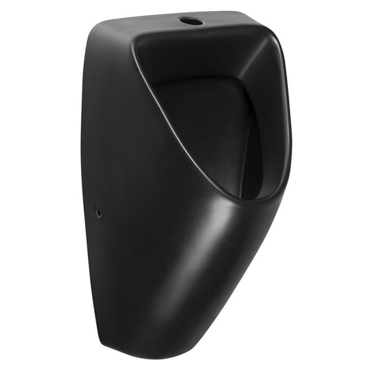SCHWARNO Keramik-Urinal, Zulauf oben, Schwarz matt