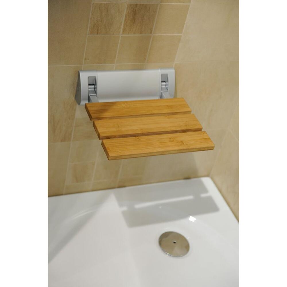 Duschklappsitz 32x32,5cm, Bambus