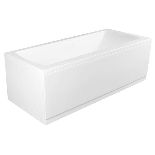 ELVINA Rechteckbadewanne mit Rahmengestell und Wannenschürzen,180x80x50cm,rechts, Weiß