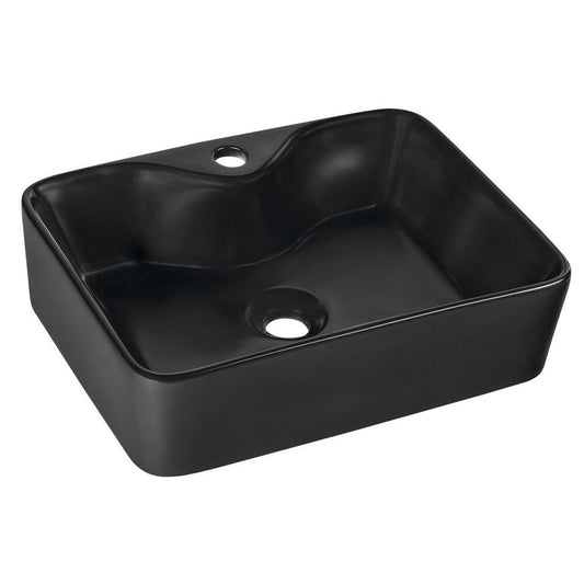 BALENA Keramik-Waschtisch 48x37 cm, Schwarz matt