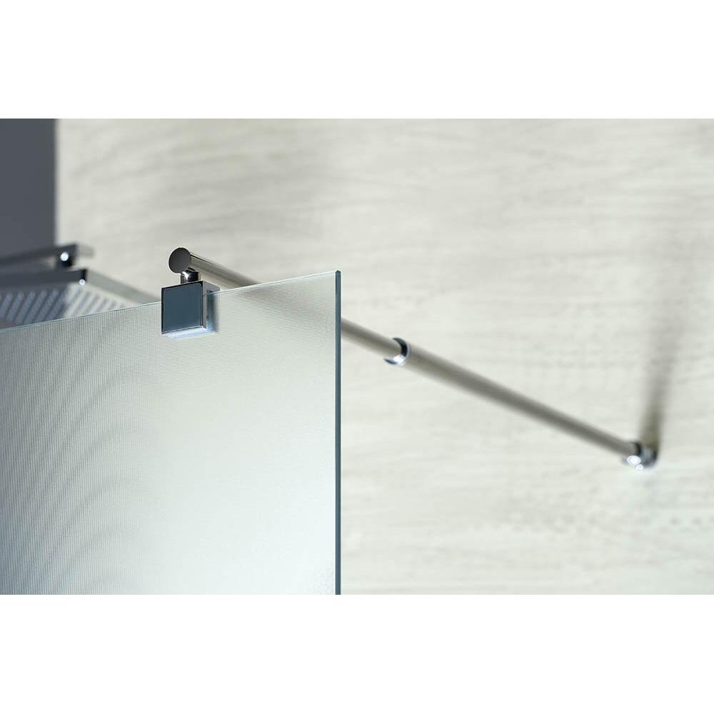 WALK-IN Glaswand (Dekorglas) mit Stütze, 1-teilig, 1100 mm