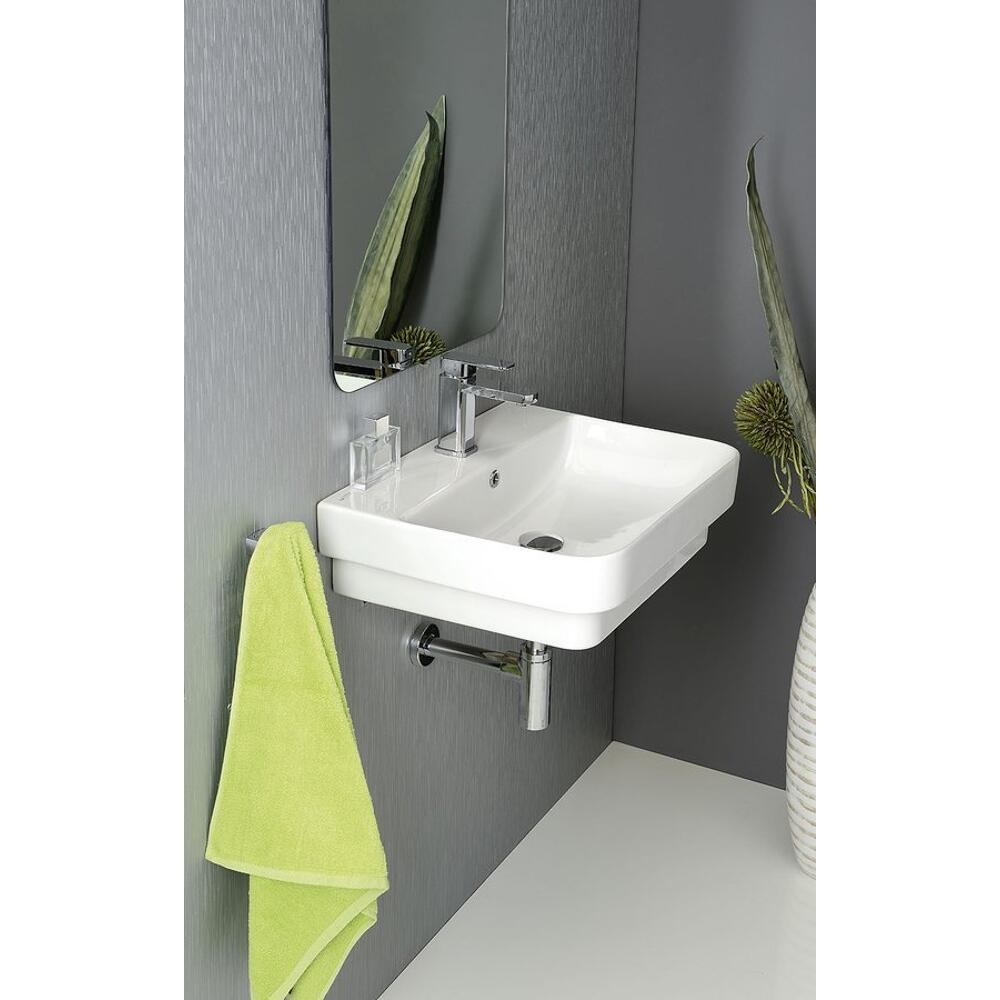 SOTT AQUA Keramik-Waschtisch zum Einbauen, 48x42cm, weiss