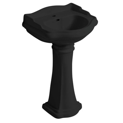 RETRO Keramik-Säule für Waschtische 56,69,73cm, schwarz matt